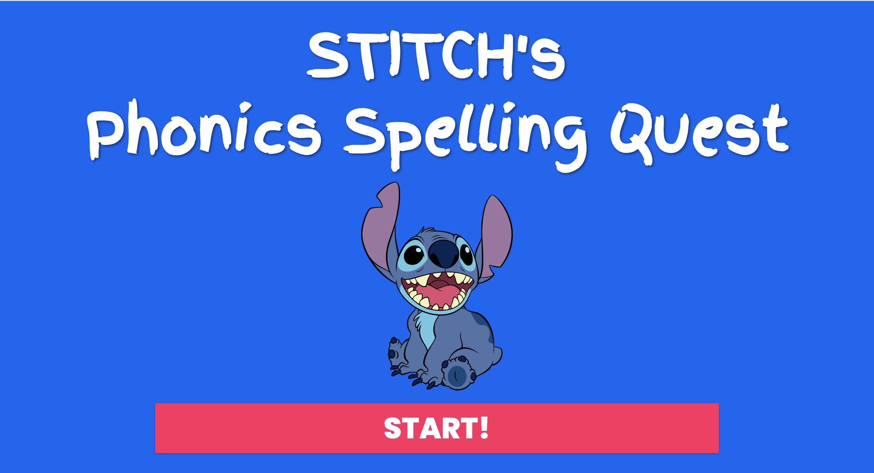 Stitch's Phonics Spelling Quest's Cover Image