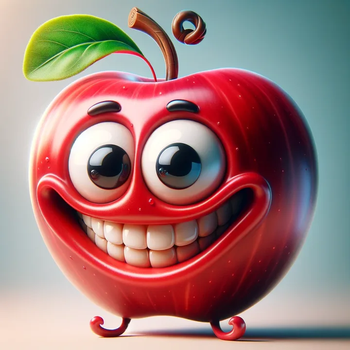 Cartoon apple